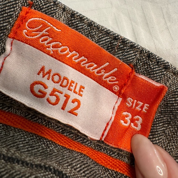 Faconnable Men’s 100% cotton Brown Jeans Pants Model G512 size 33 Twill Chino - Picture 2 of 15